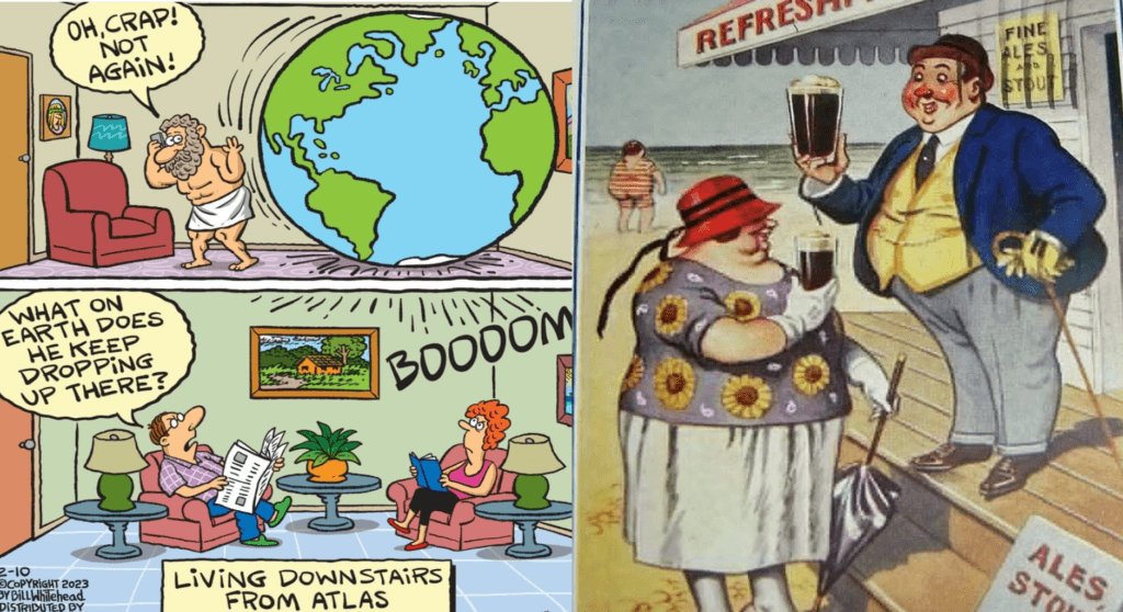 20 Bill Whitehead Funny Comics Under the Title “Rays of Laughter”