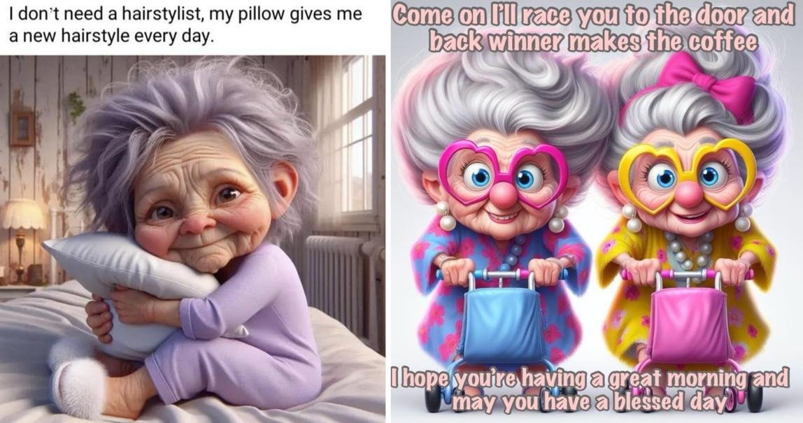 18 Laughable Old Age Cartoons Highlight Everyday Life