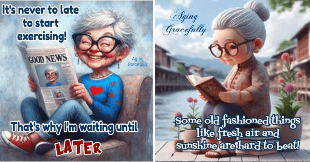 20 Times An Old Lady Make People Laugh With His Cartoon Jokes