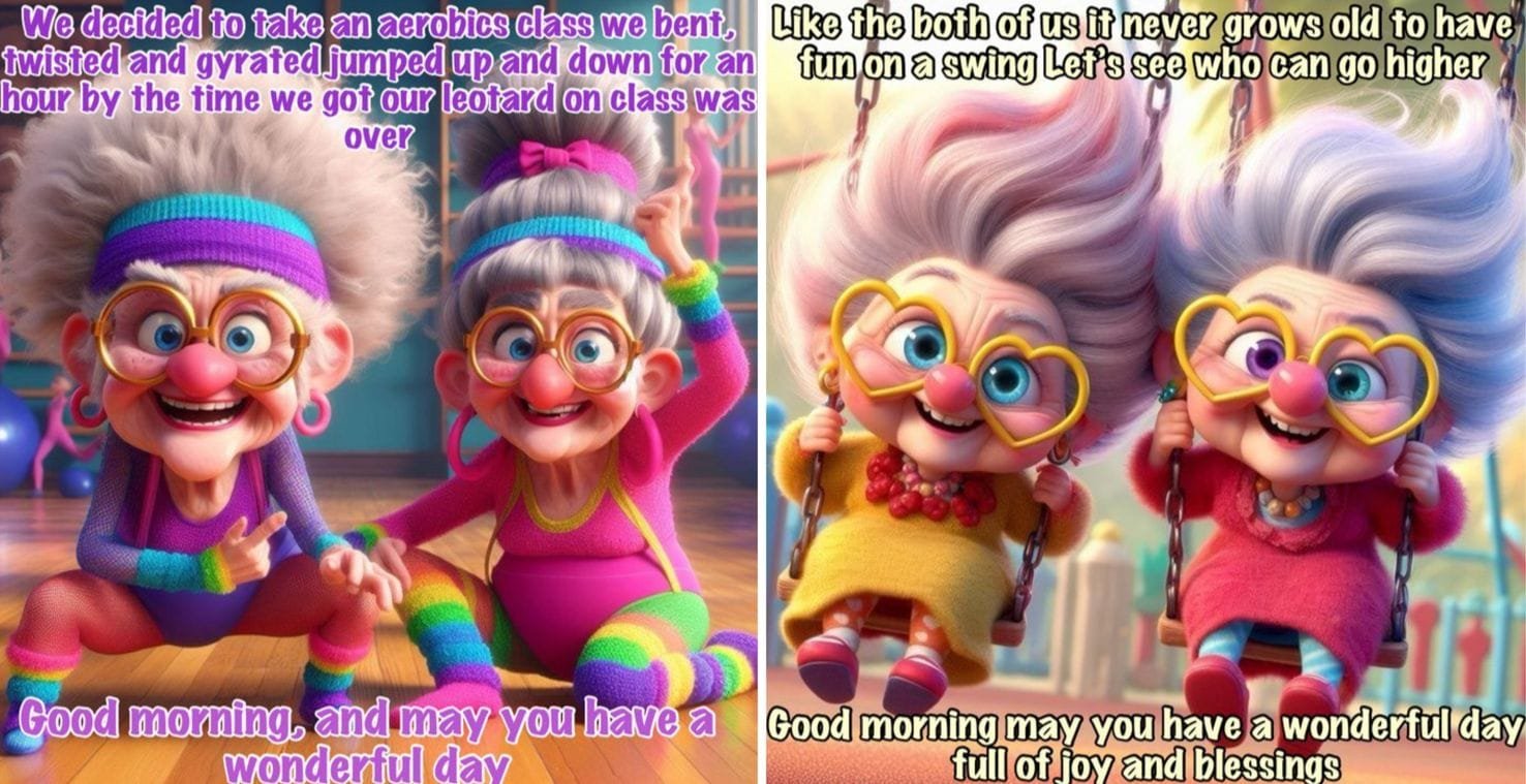 10+ Cartoons Jokes Shows Entertaining Life of an Old Lady