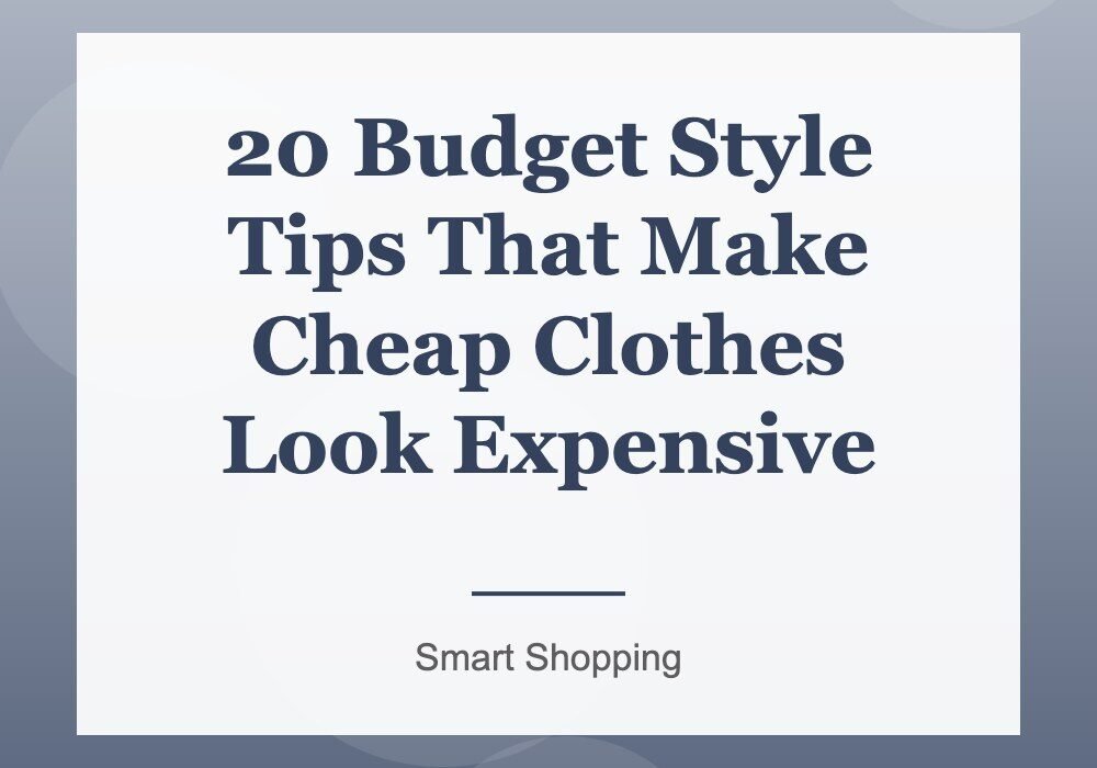 20 Budget Style Tips That Make Cheap Clothes Look Expensive