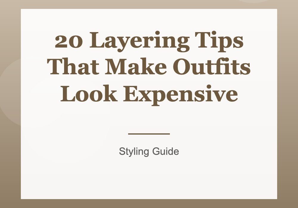 20 Layering Tips That Make Outfits Look Expensive